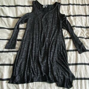 Black open shoulder dress